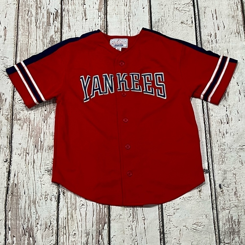 Vintage Kids New York Yankees Starter MLB Baseball 1990s Sports Jersey